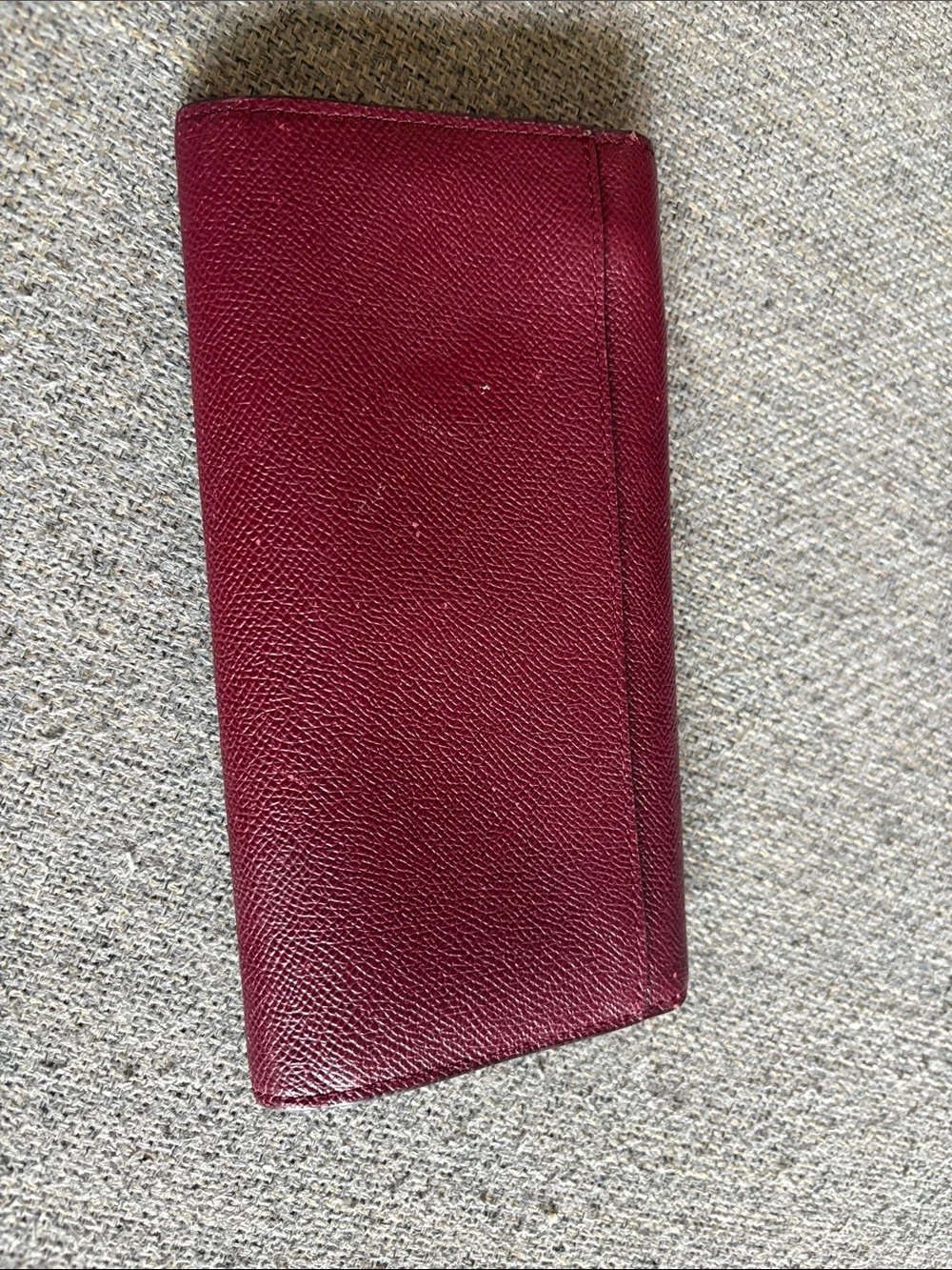 Coach Leather Wallet - Burgundy